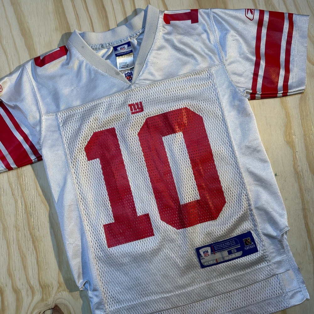 Reebok Eli Manning New York Giants Youth Small 8 White Football Jersey 10